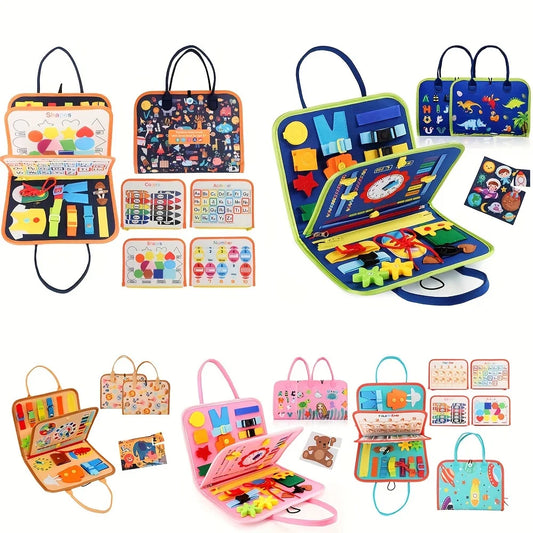 Montessori Busy Board Sensory Travel Activity Toy