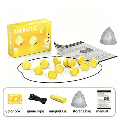 Party Games Magnetic Stones Game Interactive Magnet Board Strategy Game for Family Kids Adults High Quality Longest Side 3.4cm