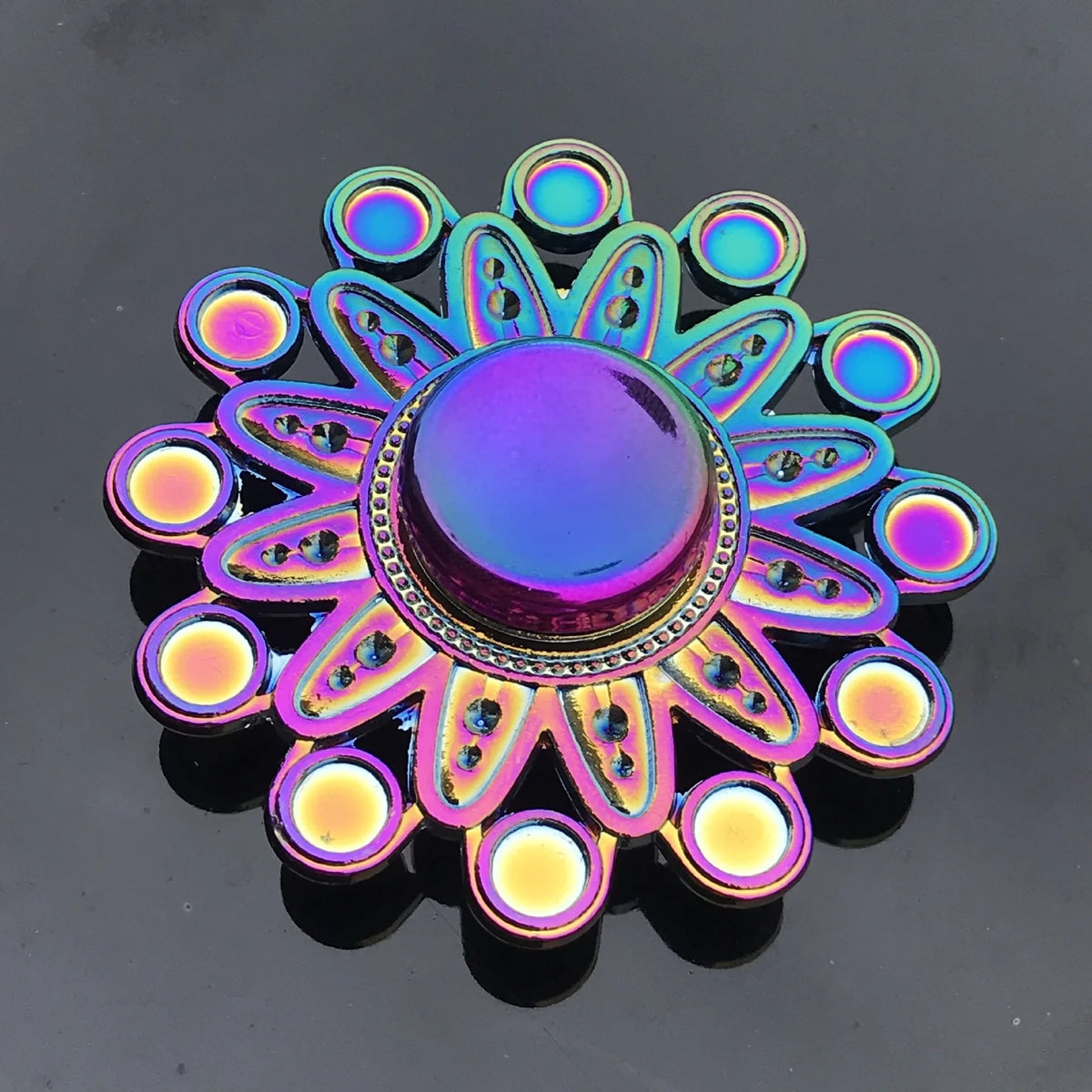 Rainbow Metal Fidget Spinner Colorful High Speed Toy
