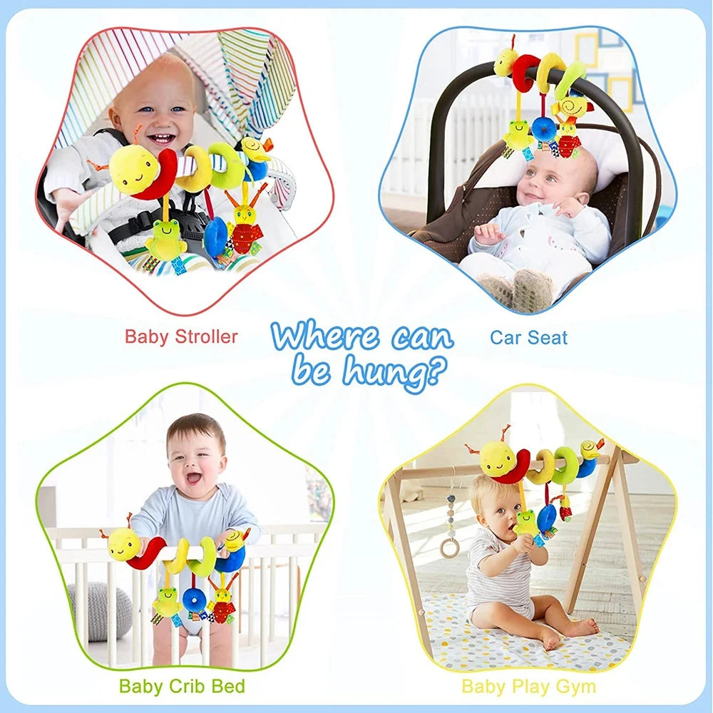 Musical Spiral Crib Stroller Toy Hanging Car Seat Rattle