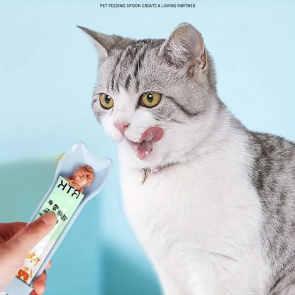 Cat Strip Squeeze Spoon Feeder Lickable Treat Tool