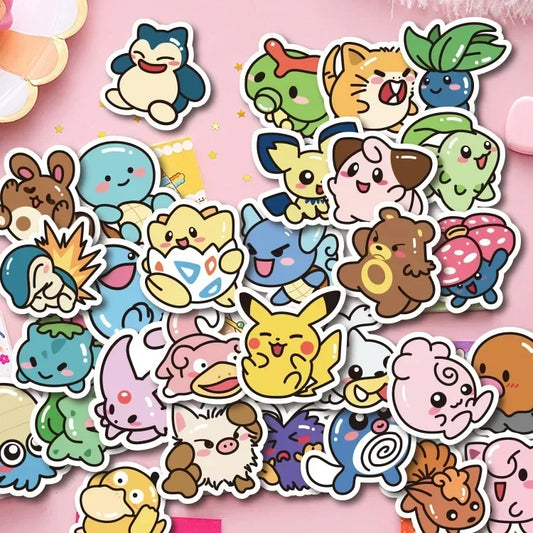 Yellow Electric Monster Vinyl Stickers 50pcs Waterproof Decals
