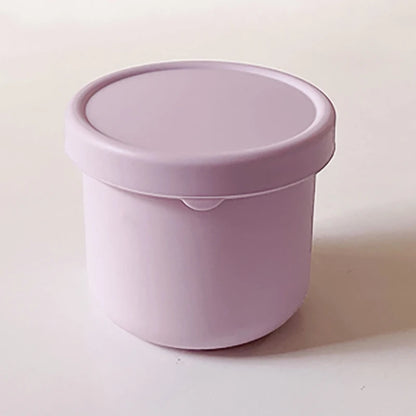 250ML Lunch Box For Kids Salad Dressing Container Non-stick Silicone Lunch Box With Lid Reusable Bento Box Ice Cube Mold