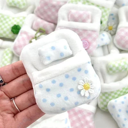 Plush Clover Mini Doll Bed Sleeping Bag Room Decor