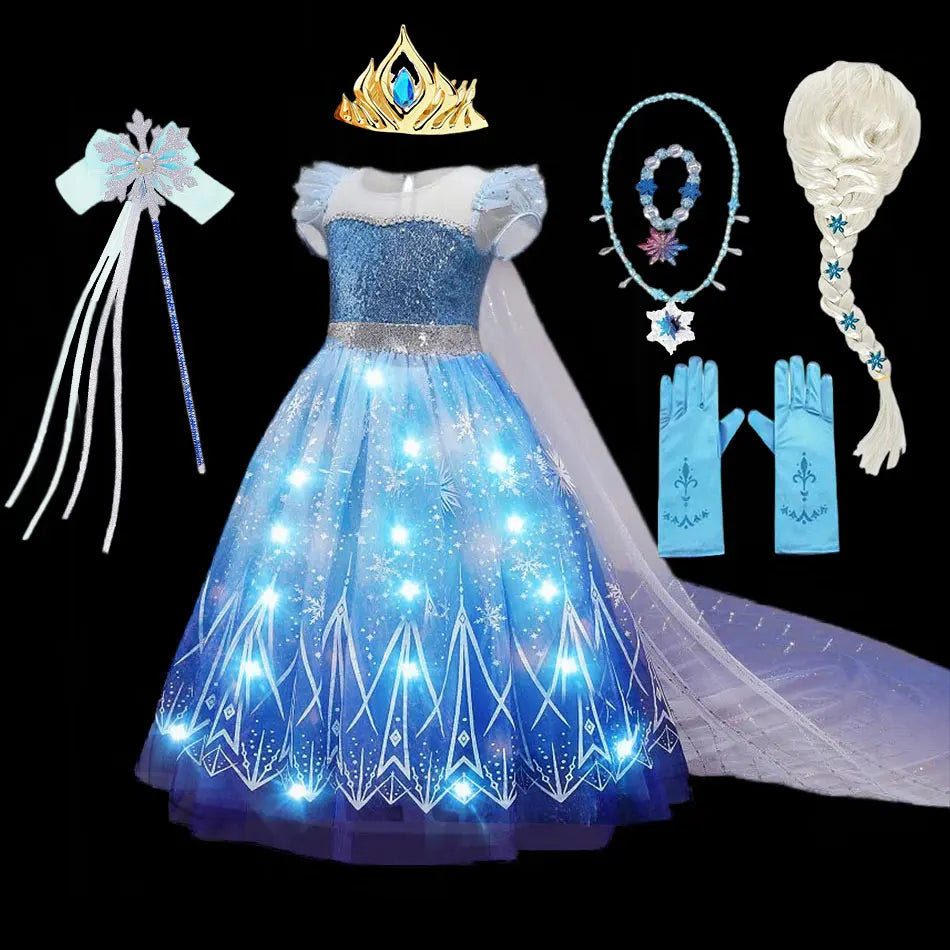 Light Up Princess Halloween Glowing Dress LED Party Gown