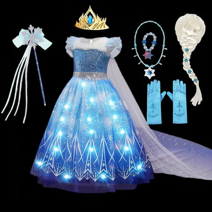 Light Up Princess Halloween Glowing Dress LED Party Gown