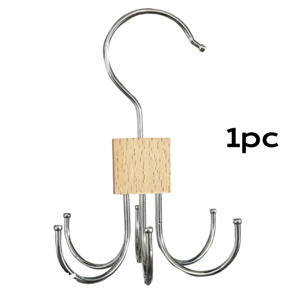 360 Rotating Storage Hanger Hook Multi Claw Closet Belt Rack