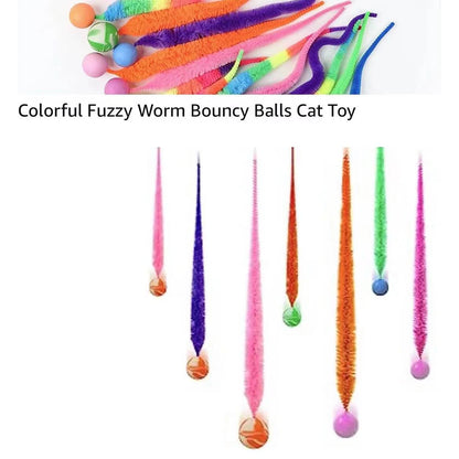 Interactive Cat Bouncing Ball Toy Elastic Faux Fur Teaser