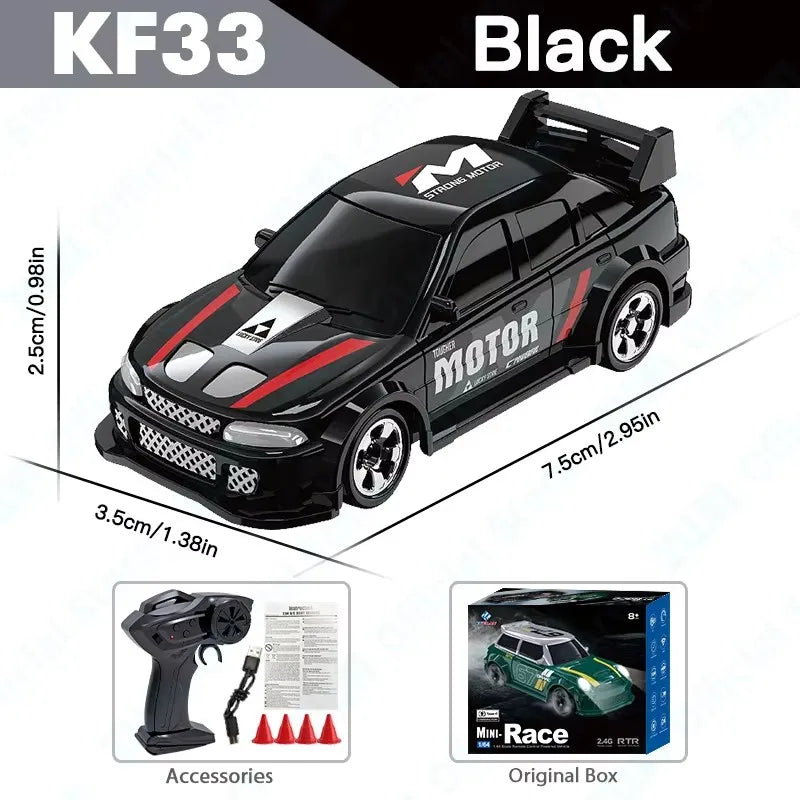 1:64 RC High Speed Drift Car Desktop Mini 4WD Model