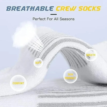 Men Non Slip Athletic Crew Socks Ground Gripping Sports