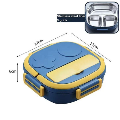 304 Portable Stainless Steel Lunch Box Microwavable Bento Container