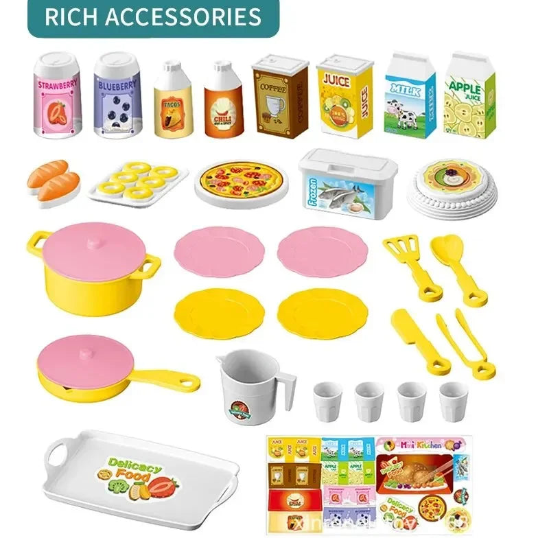 Mini Kitchen Counter Play Set Simulated Cooking Toy