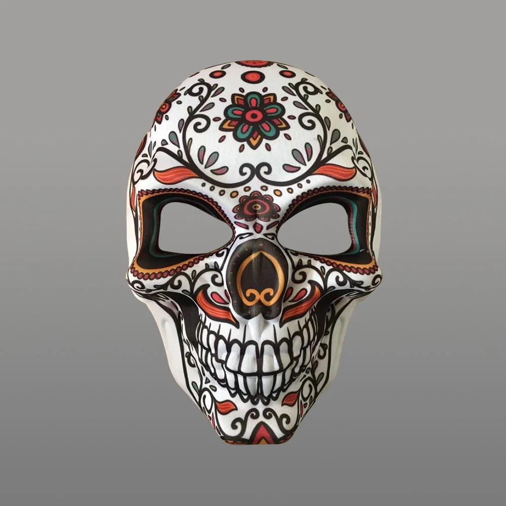 2023 Masks Mexican Day of The Dead Skull Mask Cosplay Halloween Skeletons Print Masks Dress Up Purim Party Costume Prop