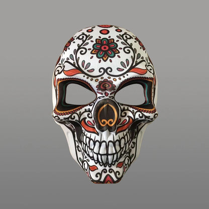 2023 Masks Mexican Day of The Dead Skull Mask Cosplay Halloween Skeletons Print Masks Dress Up Purim Party Costume Prop