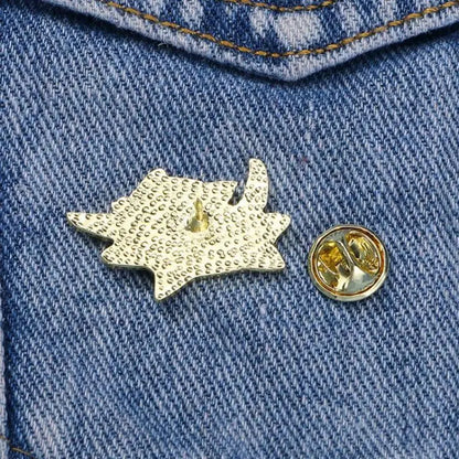 1pc Cute Cartoon Black Cat Enamel Brooch Creative Animal With A Knife In Mouth Lapel Pin Badge Backpack Clothing Hat Accessories