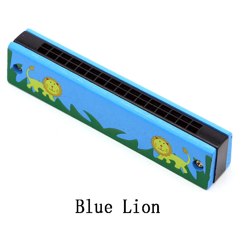 Children Wooden Harmonica Toy Beginner Music Instrument