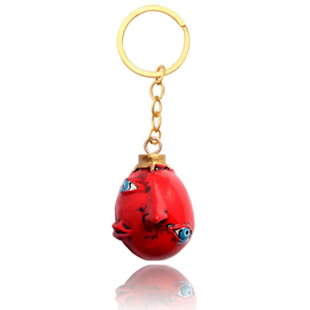 Fashing Popular Anime Red Elliptical Three-Dimensional Pendant Necklace Egg Of King Cosplay Arc Resin Pendant Accessories Gift