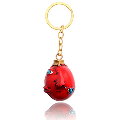 Fashing Popular Anime Red Elliptical Three-Dimensional Pendant Necklace Egg Of King Cosplay Arc Resin Pendant Accessories Gift