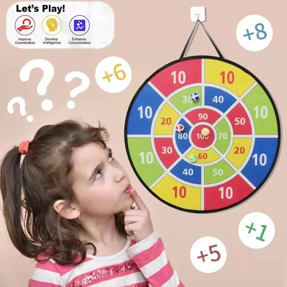 Large Sticky Ball Dart Board Family Interactive Game