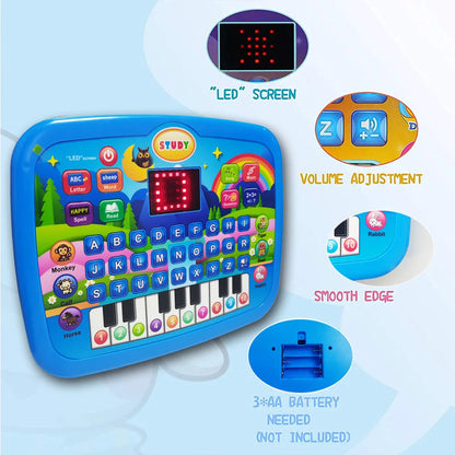 Kids Educational Tablet Toy Literacy Math Electronic Keyboard