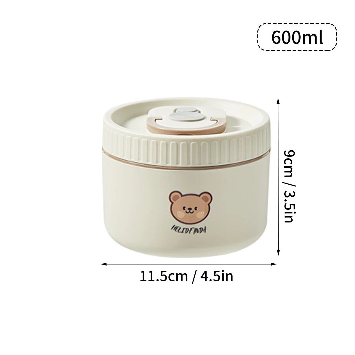 Large Capacity Stainless Steel Thermal Bento Box Cute Insulated Container