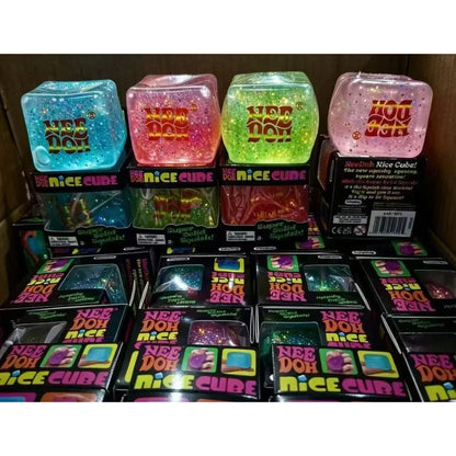Glow in the Dark Ice Cube Squishy Stress Relief Toy