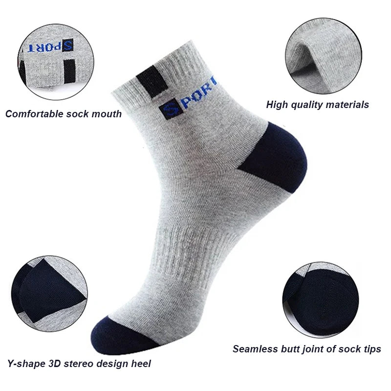 Cotton Sport Breathable Soft Socks Men Sneakers