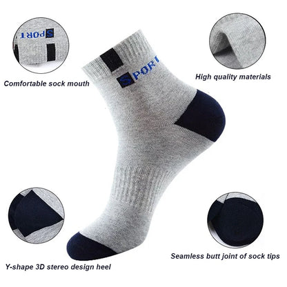Cotton Sport Breathable Soft Socks Men Sneakers