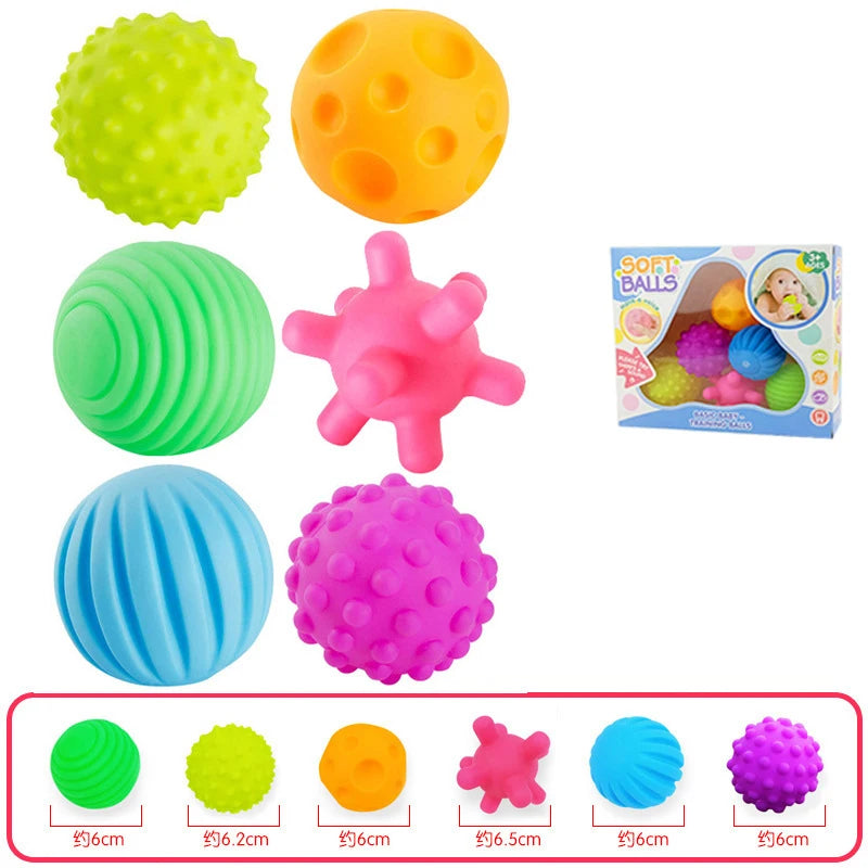 Textured Baby Sensory Ball Set Soft Tactile Massage Balls