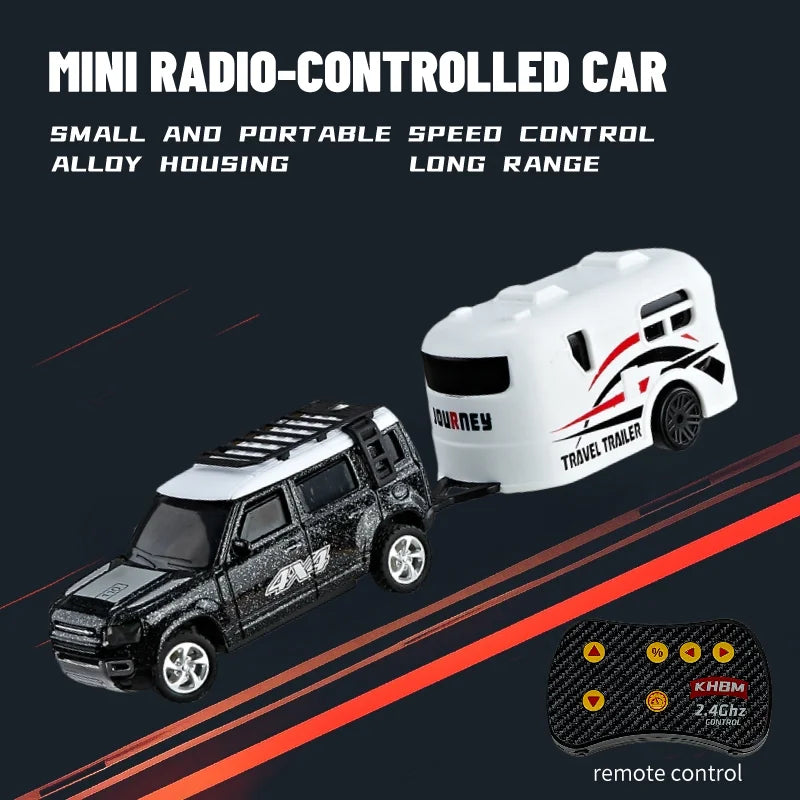 1/64 Mini RC Alloy Car Pocket Remote Control Vehicle