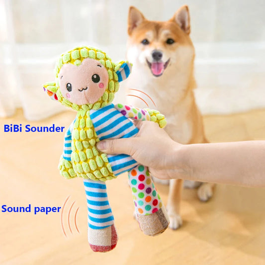Squeaky Pet Plush Puzzle Toy Fleece Dog Chew Accent
