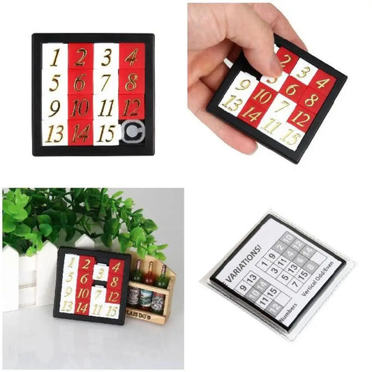 15-Tile Sliding Number Puzzle for Kids and Adults