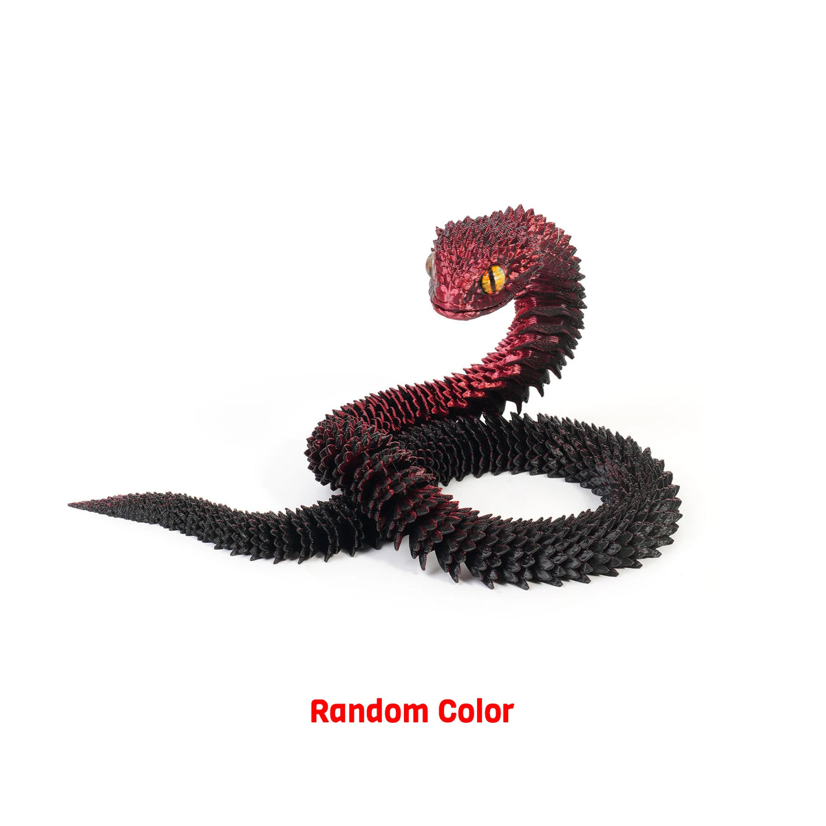 3D Printed Snake Realistic Statue Fidget Toy Desk
