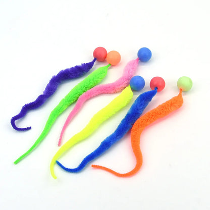 Interactive Cat Bouncing Ball Toy Elastic Faux Fur Teaser