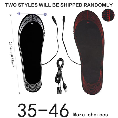USB Heated Shoe Insoles Electrically Thermal Feet Warmers