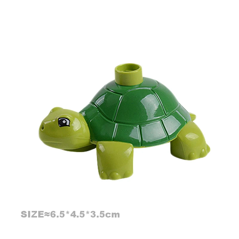 Big Size Building Blocks Cat Dog Pig Rabbit Model Accessories Compatible Bricks Farm Animals Set Assemble Education Toys For Kid