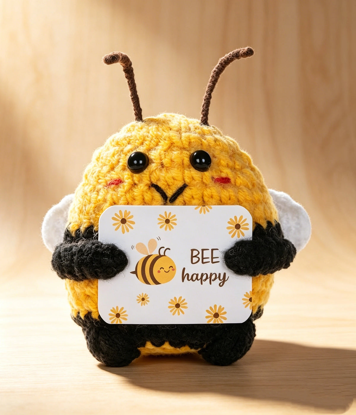 DIY Hand Knit Crochet Positive Bee Doll Inspiration Charm