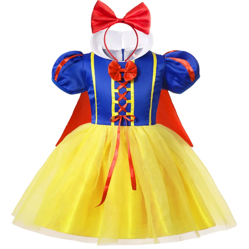 Snow White Princess Dress Up Halloween Cape Costume