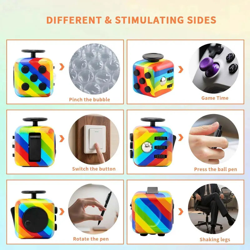 Antistress Fidget Sensory Magic Dice Toys Office Relief