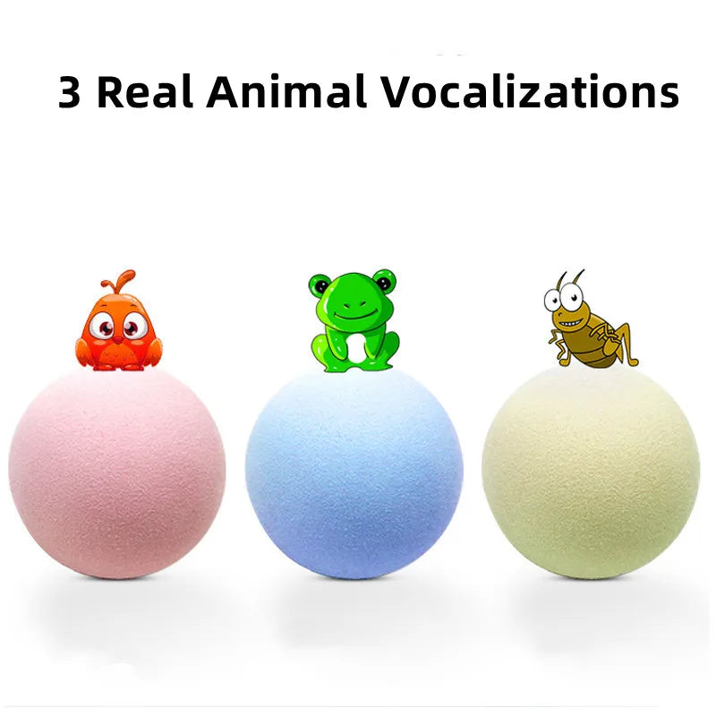 Chirping Sound Cat Toy Ball Interactive Sounding Teaser