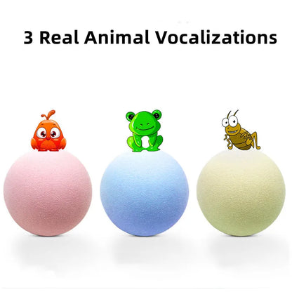 Chirping Sound Cat Toy Ball Interactive Sounding Teaser