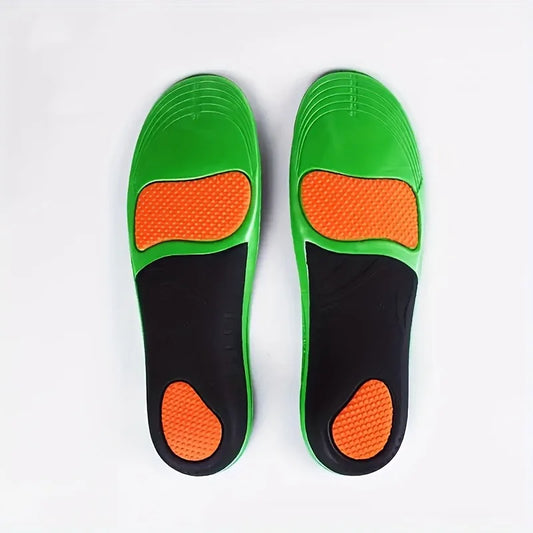 Unisex Arch Support Insoles - High Elastic Foam & Nylon Washers | Shock Absorption, Heel Cushion & Sole Protector for Sports, Wo