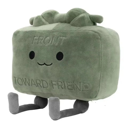Green Square Plush Doll Cute Plush Throw Pillow Toy