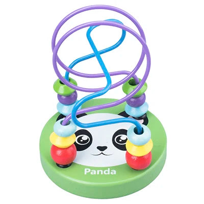 Wooden Bead Maze Roller Coaster Toddler Abacus Toy
