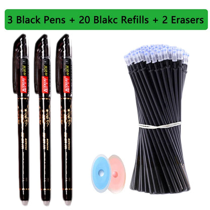 25 Pcs/set Kawaii Erasable pens Gel Pen sketch Writing Stationery for Notebook school supplies pen cute kids pens pencil