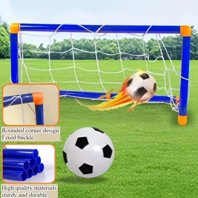 Portable Kids Soccer Goal Set Mini Football Net Kit 44x25cm