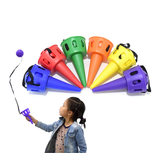 Throwing Catching Ball Game Set Scoop Launcher Toy