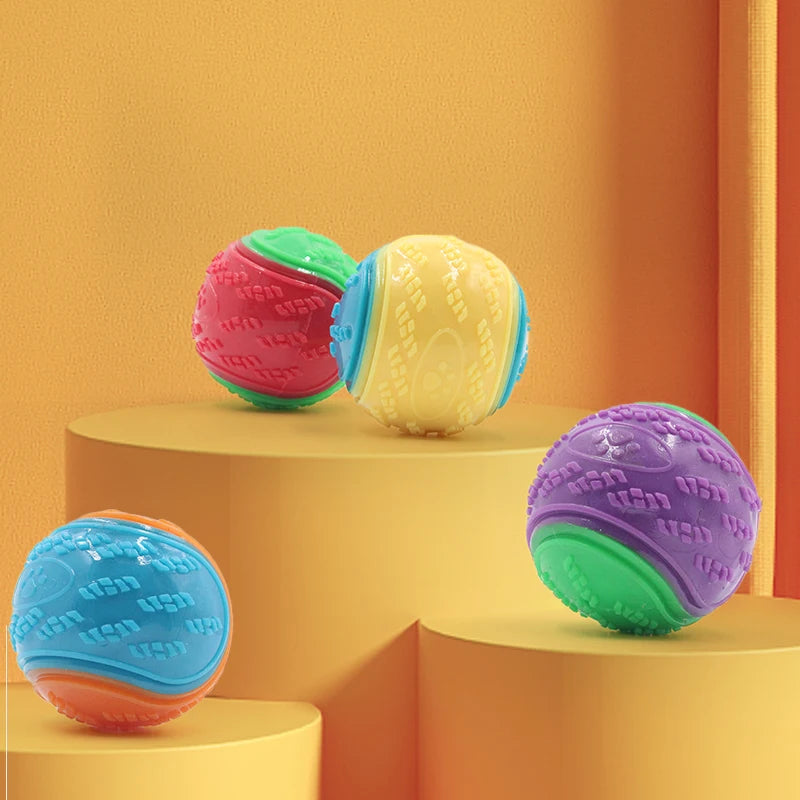 Soft TPR Squeaky Dog Ball Interactive Teeth Cleaning Toy