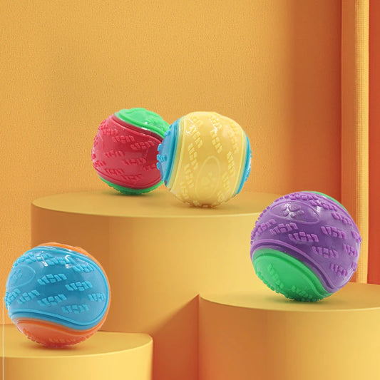Soft TPR Squeaky Dog Ball Interactive Teeth Cleaning Toy