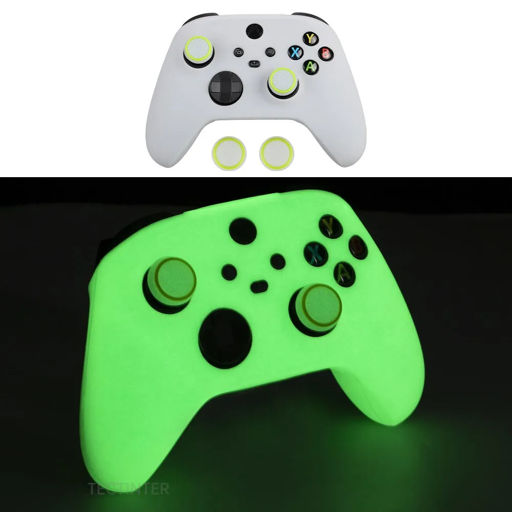 Protective Case For Xbox Series X/S Gamepad Silicone Luminous Green Glowing Cover Shell for Xbox Series S Joystick Accessories